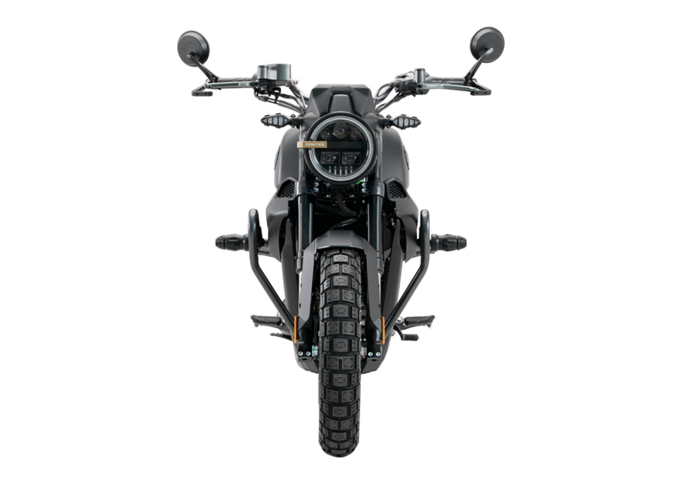 Moto ZT125-G1-LCD a preto vista de trás.