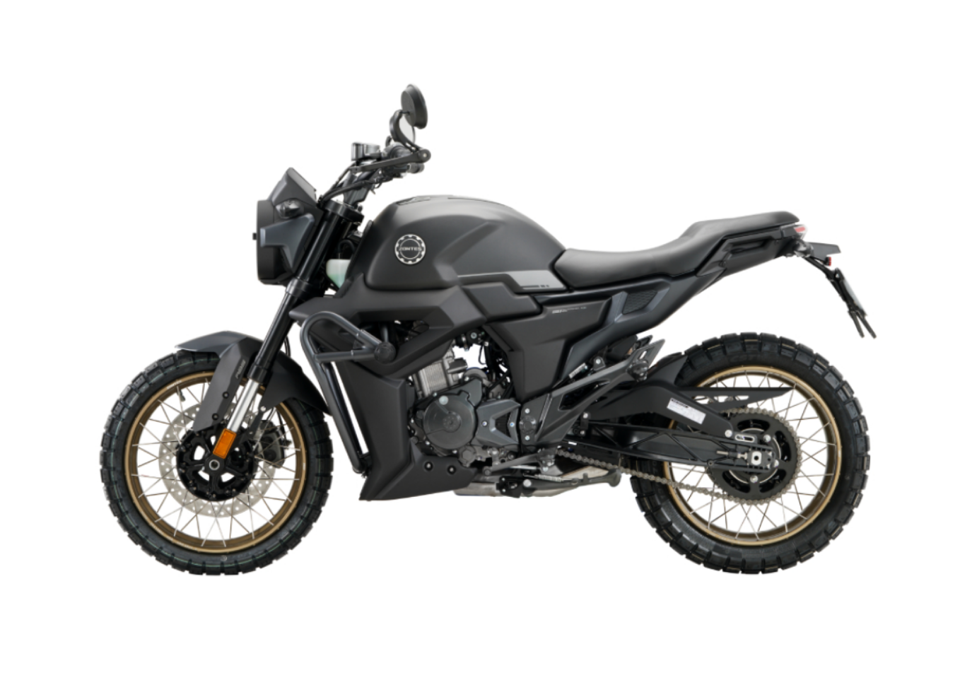 Moto ZT125-G1X-LCD a preto vista de trás.
