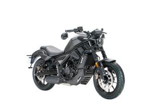 Moto ZT125-C2 a preto vista 45º frontal do lado direito.