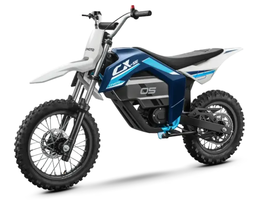 Moto CX-5E em azul.