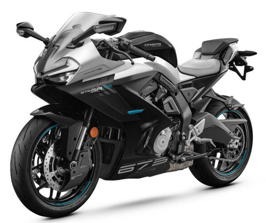 Moto 675SR-R em preto.