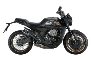 Moto ZT350-GK em preto.
