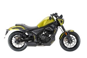 Moto ZT125-C2 em amarelo.