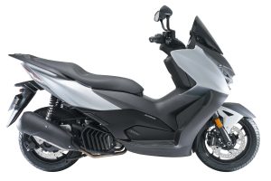 Moto ZT125-D em cinza.